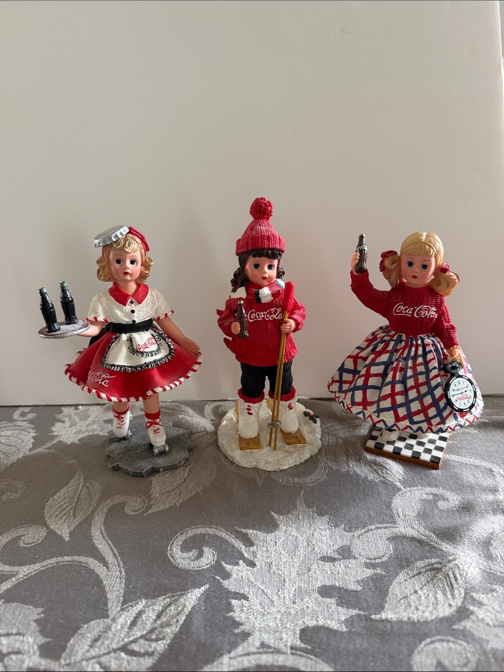 3 Madame Alexander Coca-Cola figurines 6”